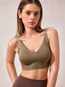 Plus Size Supportive Bra For Women, Minimizing And Lifting Bra To Reduce Underboob, Large Bust Sizes - Brown - View 9