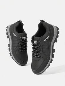 OUTDOORSY Women's Outdoor Casual Lace-Up Boots, Comfortable Non-Slip Fashion Versatile - Light black - View 3