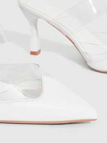 CUCCOO SZL Women's Pointed Toe High Heel Pumps, Lightweight For Wedding, Party, Evening - White - View 6