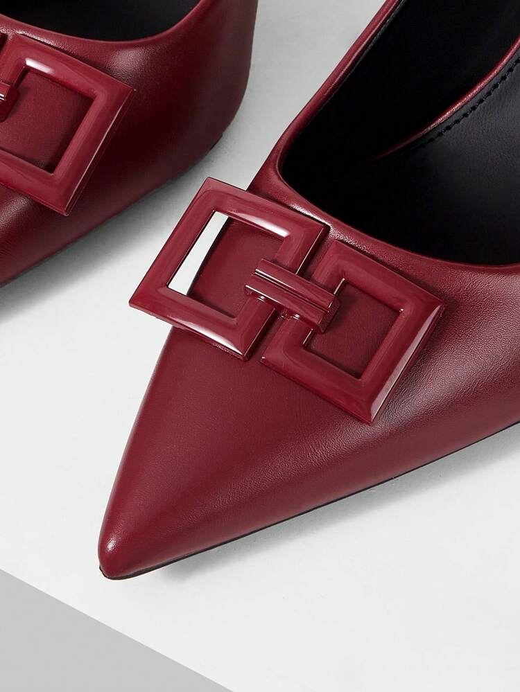 BUCKLE SIMPLE AND GENEROUS FASHION VERSATILE CASUAL WORKPLACE COMMUTER WOMEN'S HIGH HEELS SHOES