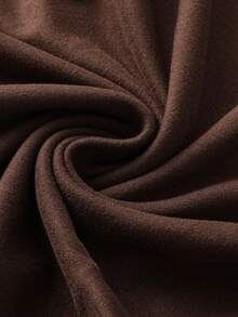 GlowEve 咖啡棕色细肩带扭结细节优雅连衣裙，女士款 - 咖啡棕 - 查看 8