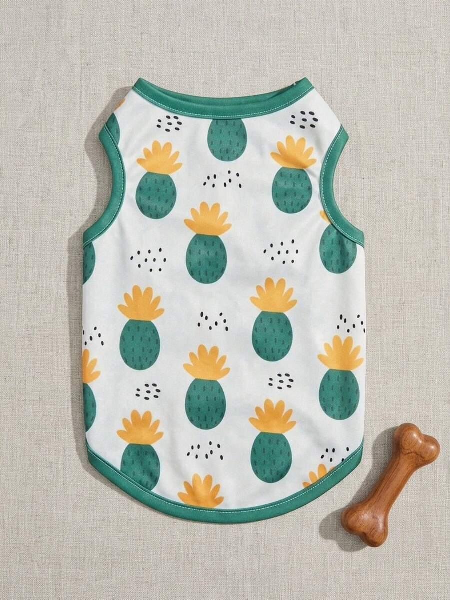 PETSIN 1 pieza Chaleco universal para mascotas (gatos y perros) con estampado lindo de cactus - Multicolor - Ver 1