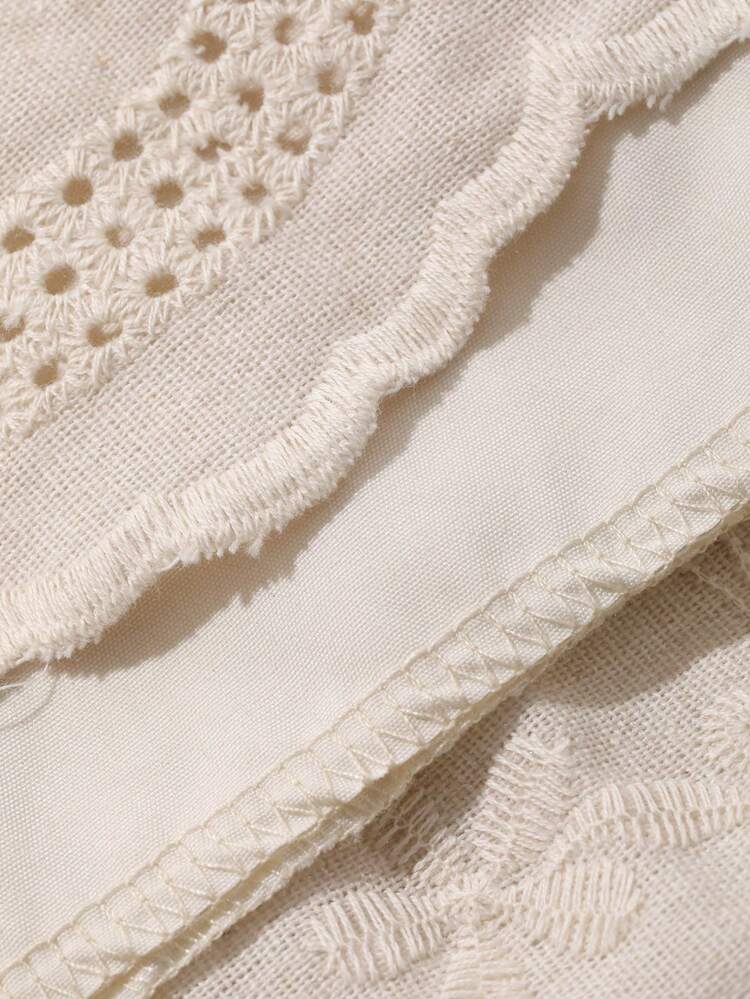 Women's Elastic Waist Embroidered Casual Skirt Summer