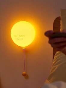 Teckwe Balloon Night Light, Home Decor With Unique Design, Bedroom Wall Sconce - Yellow - View 10