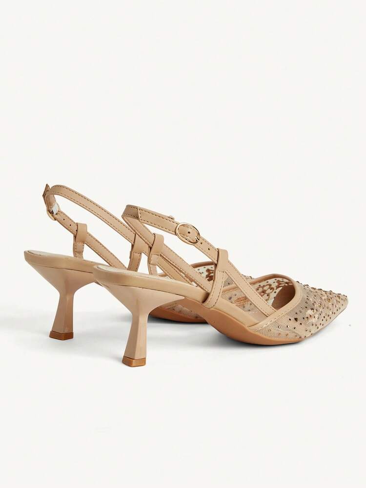 CUCCOO CHICEST Women Shoes Fashion Women's High Heels Shoes Rhinestone Pattern Design Temperament Elegant Wear Dating Commuter High Heels