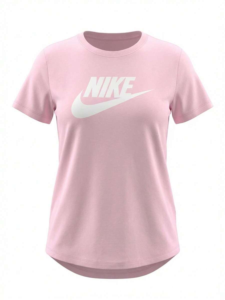 Nike Essential Icon Futura Women's T-Shirt Pink - Pink - View 1