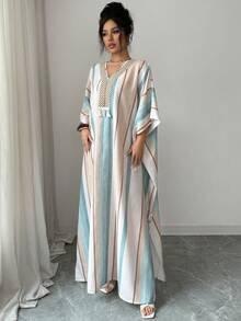 Al Najma Đầm dài tay rộng kiểu Ả Rập dành cho nữ - Nhiều màu - Xem 6