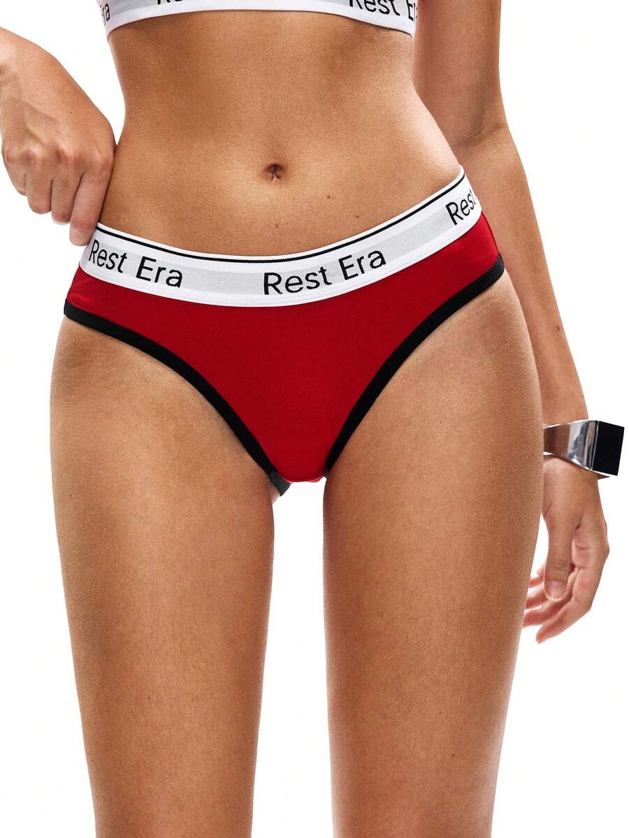 Bộ 3 quần lót nữ in chữ - Nhiều màu - Xem 1