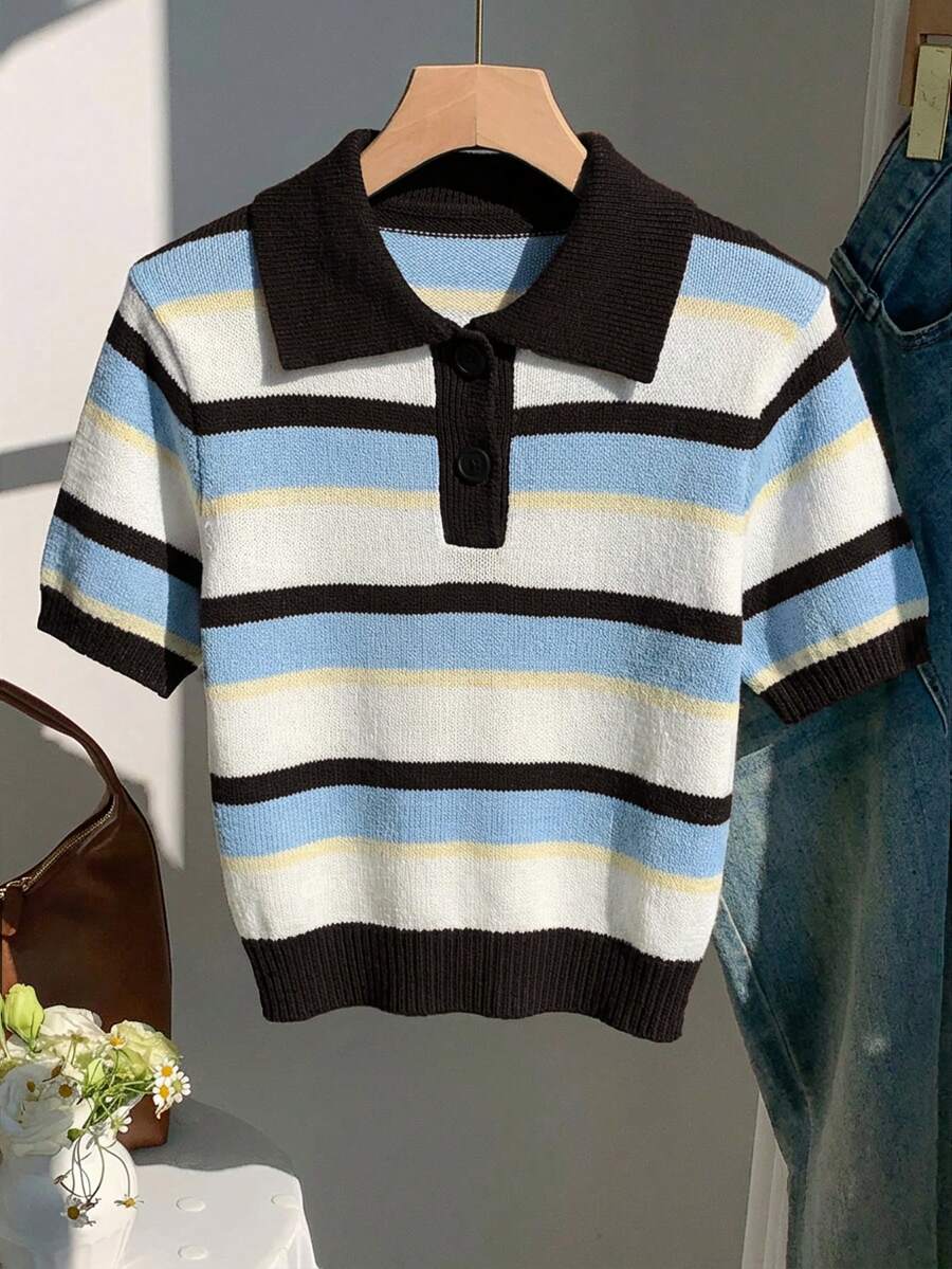 Comfortcana Jersey de cuello alto tejido con degradado de colores - Multicolor - Ver 1