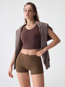 Loungeista 1pc Women Seamless Comfortable Boyshort Panty - Coffee Brown - View 8
