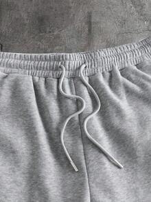 AXEPEAK Men's Casual Loose Comfortable Warm Fleece Sweatpants - Grey - View 7