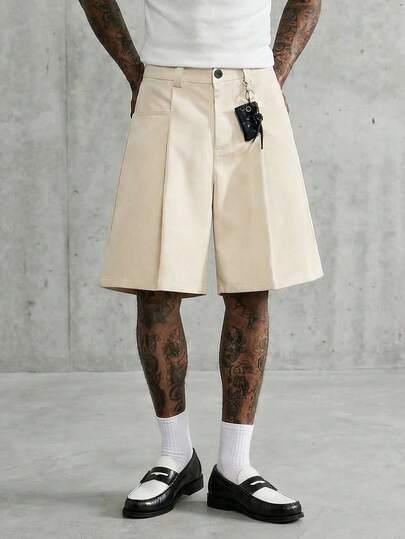 AXEPEAK Men's Woven Casual Loose Solid Color Shorts Men's Casual Shorts Men's White Shorts Outfit Men's Sleeveless Outfits Men's Shorts Set Tank Top Men's White Tank Top Men's Pleated Shorts Men's Shorts Sets Tank Top The Piece Men's Shorts Set