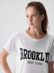 SHEIN 字母图案睡衣 - 白色 - 查看 8