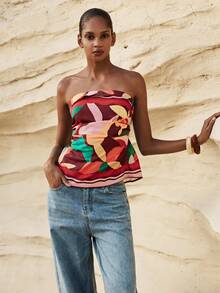 Maija Áo quây nữ kiểu dáng thường ngày in họa tiết hoa. - Nhiều màu - Xem 7