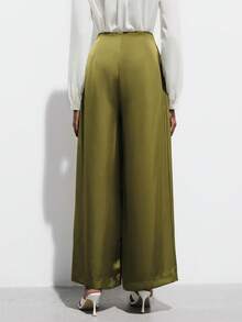 Aveloria Modichic Elegant Fashion Design Retro French Casual Loose Fit Slimming High-Quality Pants - Green - View 3