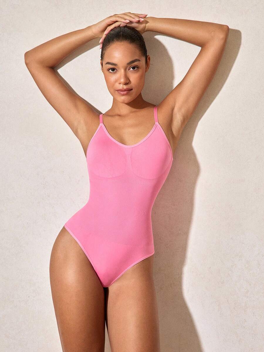 1pc Women Seamless Shapewear Bodysuit, Thong Bottom, Slimming Shaping Bodysuit, Tummy Control Bodysuit, Shapewear, Waist Trainer