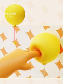 Teckwe Balloon Night Light, Home Decor With Unique Design, Bedroom Wall Sconce - Yellow - View 12