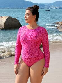 Swim SPRTY Bộ đồ bơi liền thân in kỹ thuật số mới nhất mùa Xuân/Hè 2026, có đệm mút rời, tay dài, lưng khoét hở gợi cảm kiểu dây chéo, đồ bơi đi biển giản dị nhưng sang trọng. - Nhiều màu - Xem 4