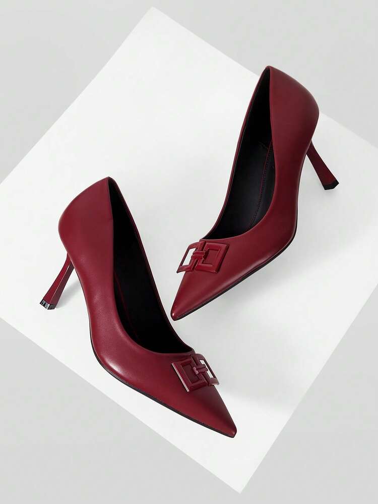 BUCKLE SIMPLE AND GENEROUS FASHION VERSATILE CASUAL WORKPLACE COMMUTER WOMEN'S HIGH HEELS SHOES