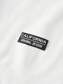 Driftmere 男士标语图案 T 恤，夏季 - 白色 - 查看 5