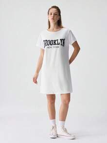 SHEIN 字母图案睡衣 - 白色 - 查看 5