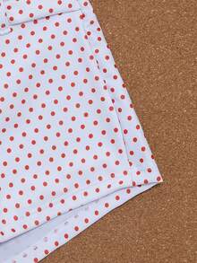 SHEIN Swim Mod Bộ bikini chấm bi đỏ trắng mới về mùa xuân/hè, thiết kế quần đùi cạp cao, 2 mảnh, thích hợp cho bãi biển và kỳ nghỉ. - Nhiều màu - Xem 4