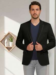 Blazer Casual Busines - Negro - Ver 8