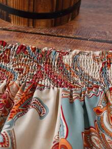 Franclia Quần nữ dệt in họa tiết, cạp cao, dáng rộng, ống suông, kiểu dáng thường ngày. - Nhiều màu - Xem 4