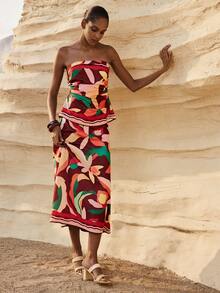 Maija Chân váy chữ A in hoa phong cách thường ngày dành cho nữ - Nhiều màu - Xem 6