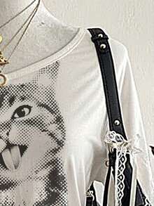 Lalippa Sisters Gift,Simple Fashion,T-Shirt,Leisure Street - Multicolor - View 3