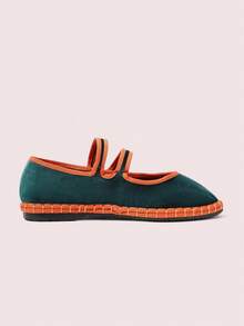 CUCCOO DOLLMOD Women's Casual Versatile Commute Simple Buckle Flats - Dark Green - View 10