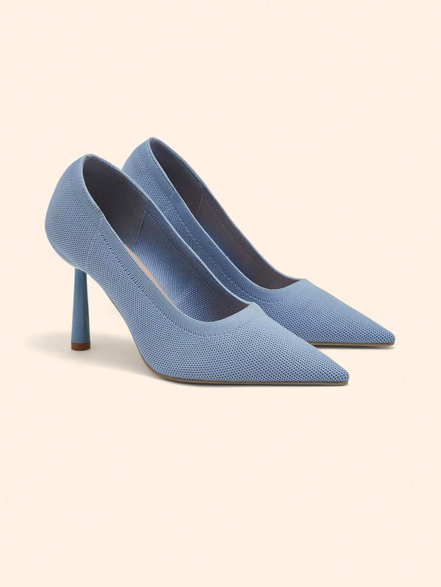 CUCCOO BASICS Sepatu Wanita Ujung Lancip, Sepatu Hak Tinggi Serbaguna untuk Perjalanan Sehari-hari - biru langit - View 1