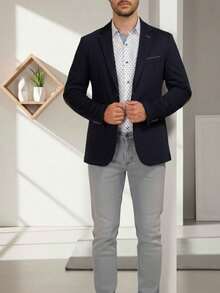 Blazer Casual Busines - Navy Blue - View 7