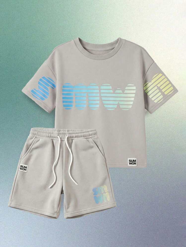 Oversized T-Shirt And Shorts Co-Ord Set