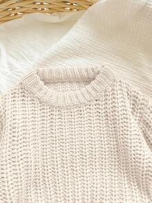 SHEIN Babygirl Cute Solid Color Casual Pullover Sweater, Versatile For Autumn/Winter - Pink - View 6