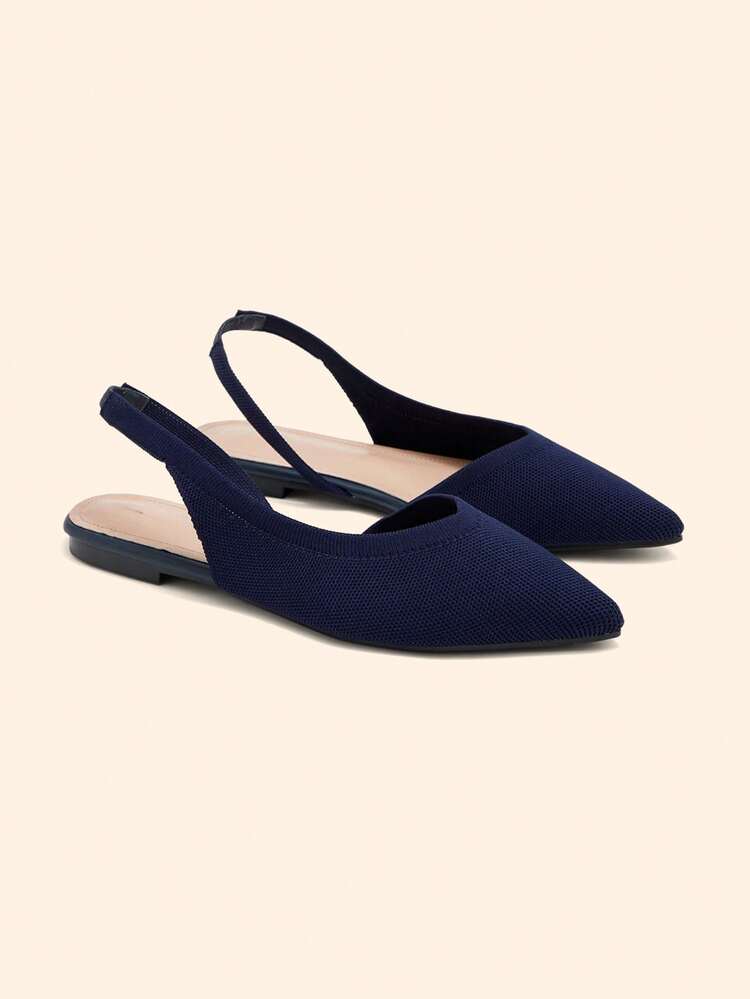 CUCCOO BASICS Women's Pointed Toe Versatile Blue Flat Shoes, Suitable For Summer Vacation, Elegant And Versatile, Business Casual, Spring Season, Easter Holiday