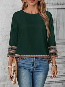 EMERY ROSE Women's Shirt Summer Outfits For Women Vacation Woman Tops Country Concert Outfit Cute Top - Dark Green - View 6