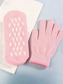 Găng tay và tất dưỡng ẩm, Găng tay và tất dưỡng ẩm trị liệu bằng gel SPA, làm mềm và phục hồi làn da tay và chân khô nứt nẻ, chăm sóc hiệu quả làn da tay và chân khô nứt nẻ (Bộ 4 món). - Nhiều màu - Xem 4