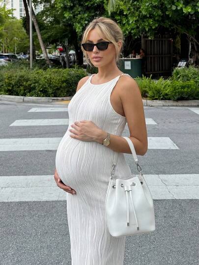 MaterniWear Summer Outfit Maternity Work Clothes Maternity Work Outfits   Maternity Work Dresses White Jacquard High-Elasticity Slim-Fit Maternity Dress With Pearl Shoulder Straps Maternity Solid Color Round Neck Fitted Elegant Sleeveless Dress,Old Money Style White Bodycon Dress Women White Dress Elegant White Pearl Dress Bandage Dress For Women See Through Dress White Maternity Dress Pregnancy Dress Bump Friendly Dress Pregnancy Clothing Tall Dress Pearl Strap Dress Pearl Shoulder Strap Dress Pregnant Dress White Pleated Dress Maternity Outfit For Pregnant Pregnant Women Outfits Pregnancy Outfits Summer Pregnancy Outfits For Photoshoot Preggy Outfit Maternity Clothes Wrap Dress Halter Dress Bucket Bag Chic Maternity Clothes Women Pregnancy Clothes