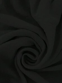 SHEIN LUNE 女士蕾丝拼接腰部度假衬衫 - 黑色 - 查看 3