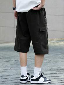 Manfinity Hypemode Men's Solid Color Drawstring Waist Loose Cargo Shorts - Multicolor - View 2