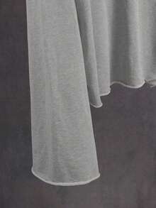Manfinity EMRG Men's Casual Solid Color Long Sleeve T-Shirt - Light Grey - View 4