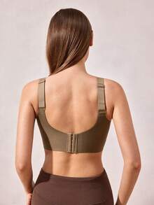 Plus Size Supportive Bra For Women, Minimizing And Lifting Bra To Reduce Underboob, Large Bust Sizes - Brown - View 2