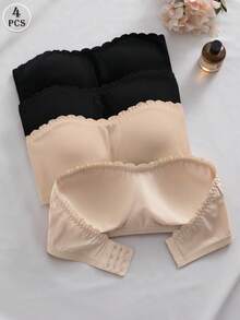 NudeFit 4pcs Women's Bras, Backless Convertible Padded Bra Set - Multicolor - View 2