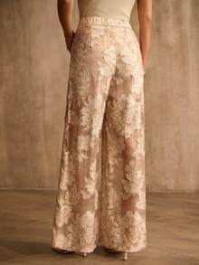 MOTF PREMIUM QUẦN ỐNG THẲNG MÀU KHAKI DẠNG VẢI JACQUARD DÀNH CHO NỮ - Màu Khaki - Xem 3