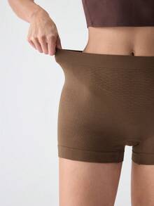 Loungeista 1pc Women Seamless Comfortable Boyshort Panty - Coffee Brown - View 5