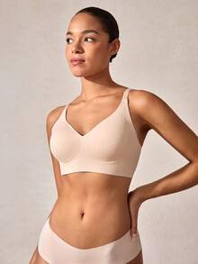 Veilyse Bra Jelly Tanpa Jahitan dan Tanpa Kawat yang Lembut, Nyaman & Modis untuk Wanita, Cocok untuk Pemakaian Sehari-hari Sepanjang Tahun untuk Musim Panas - Baby Pink - View 5