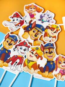 SHEIN | PAW Patrol 11件套生日派对装饰插件，甜点纸杯蛋糕装饰插件，蛋糕装饰 - 彩色 - 查看 5