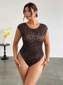 Firerie Bộ đồ liền thân nữ thanh lịch, lãng mạn, thời trang, gợi cảm với họa tiết da báo, phù hợp cho các bữa tiệc, kỳ nghỉ, đi học, hẹn hò lãng mạn và trang phục cưới/sinh nhật. - Nhiều màu - Xem 2