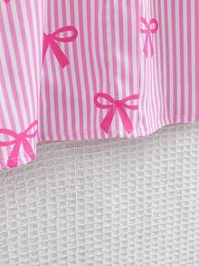 SHEIN Elladie kids 女童夏季新款时尚Polo领露背吊带束腰甜美度假风连衣裙，少女正式礼服 - 粉色 - 查看 6